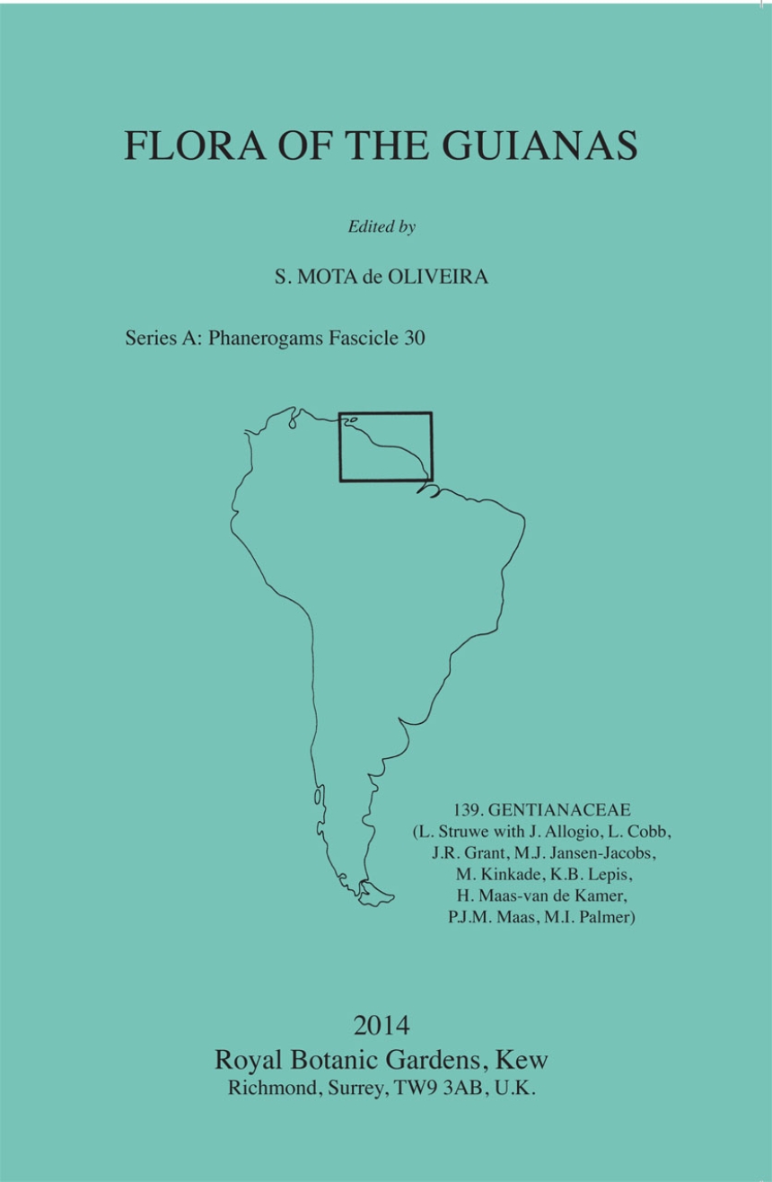 Flora of the Guianas: Series A: Phanerogams Fascicle 30: 139 Gentianaceae