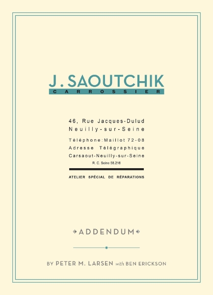 J. Saoutchik Carrossier: Addendum